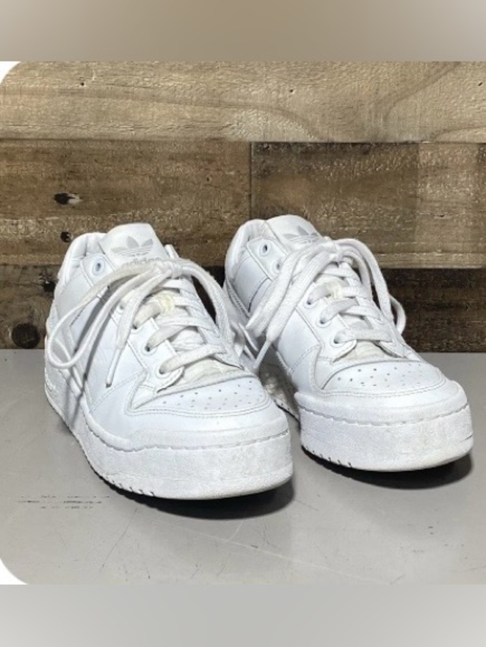 Adidas Forum White Low-Top Leather Sneakers